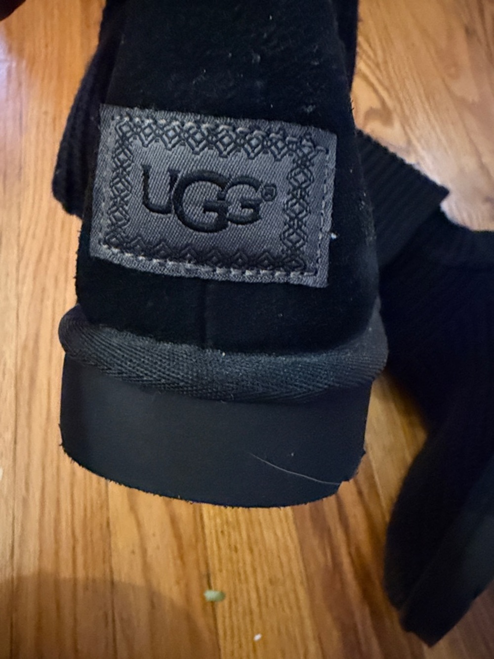 Cozy Black Knit Fold-Over Booties New With Tags! - Picture 5 of 5